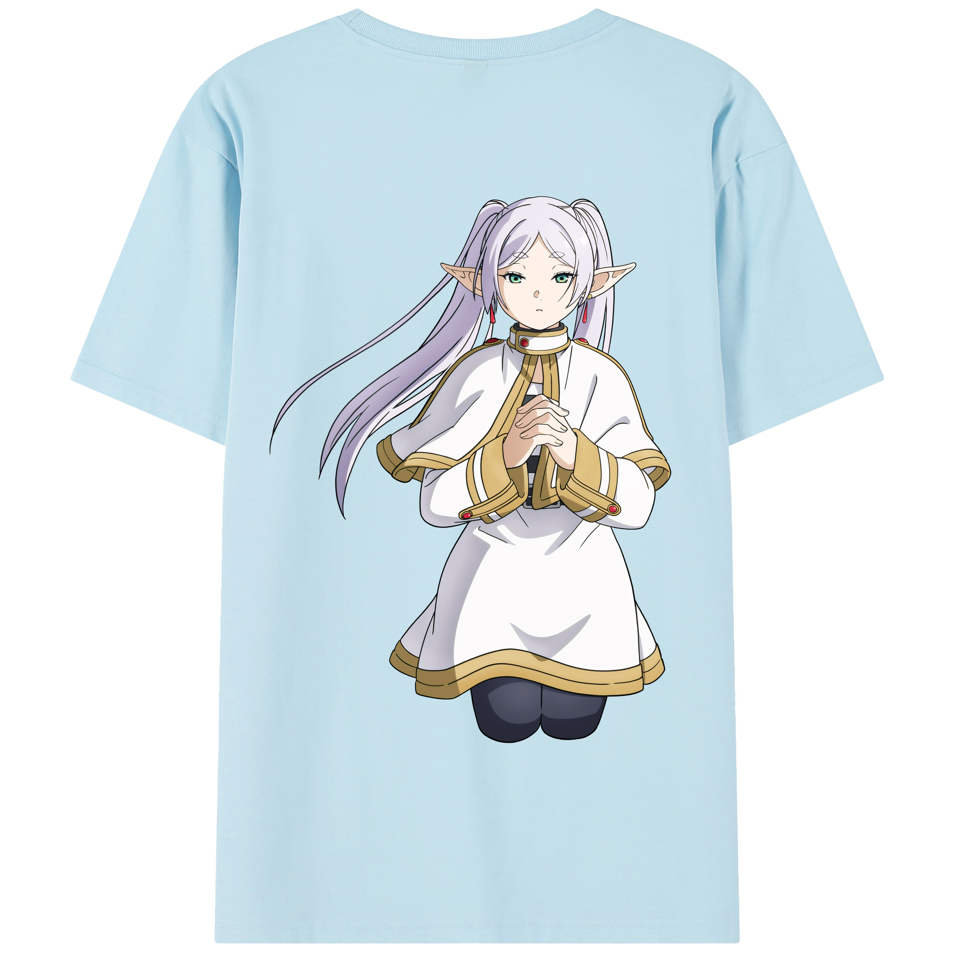 （画像用） 葬送のフリーレン Frieren 綿100％半袖Tシャツ（背面プリント）